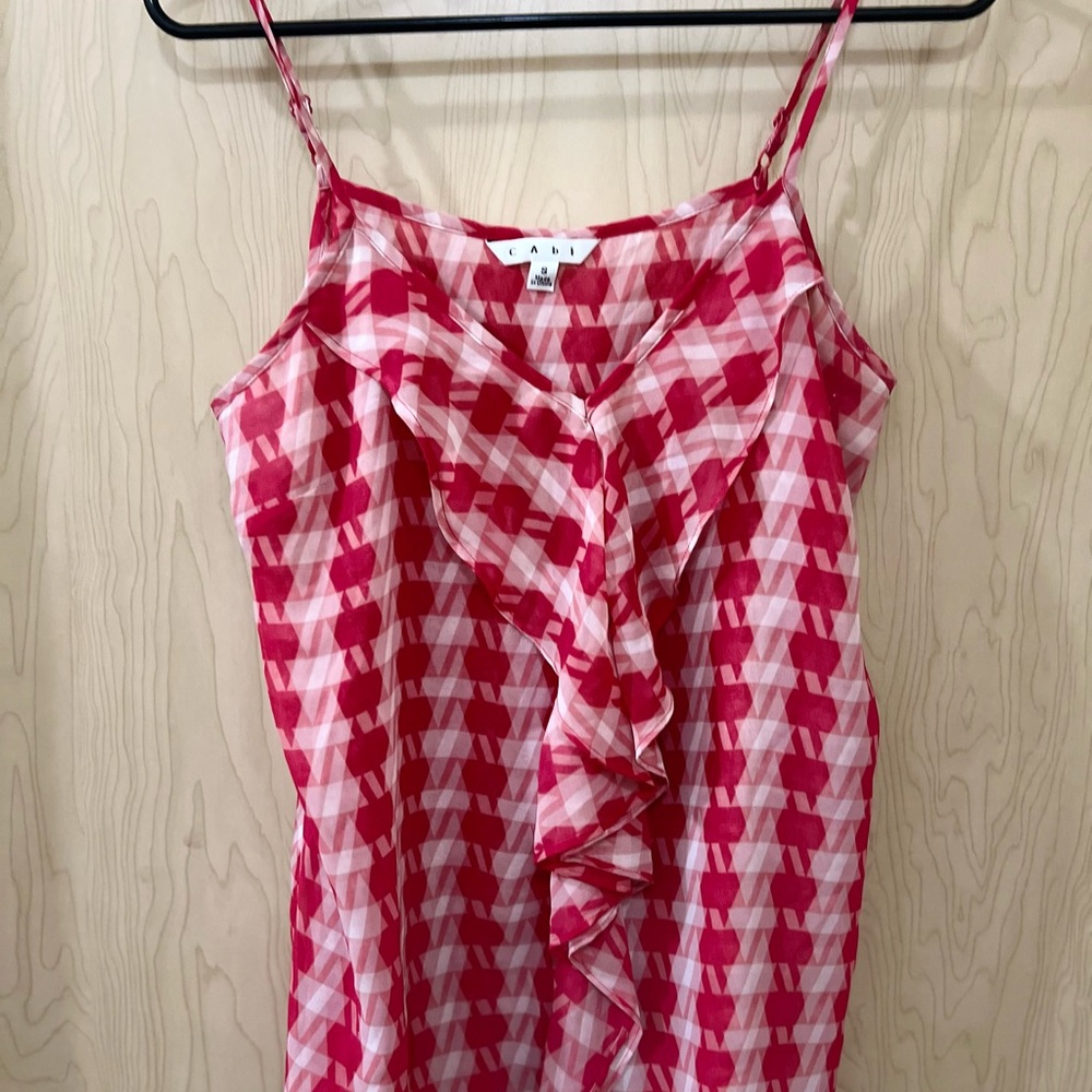 Chic Pink and Red Checkered Dress